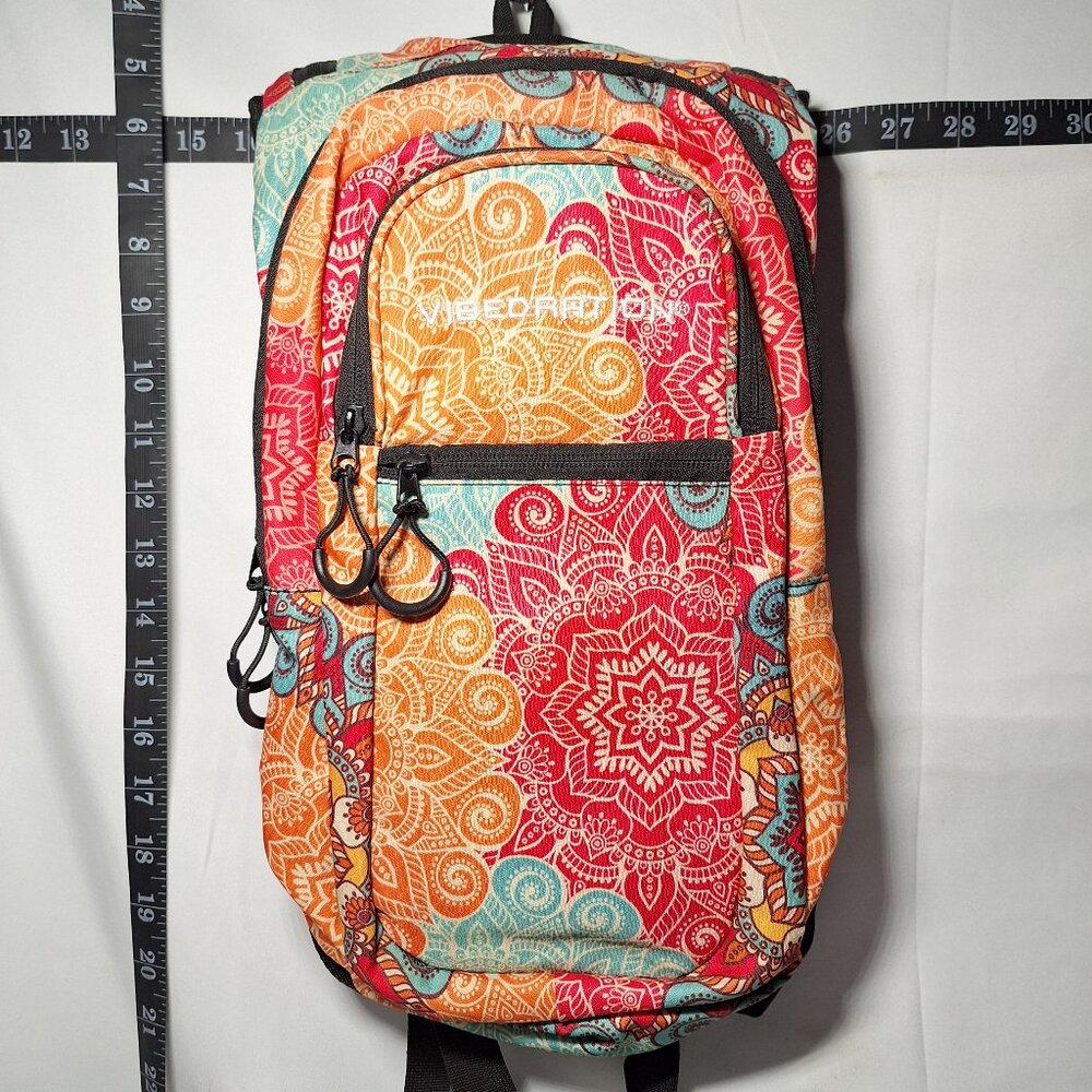 *SALE* Vibedration Hydration Backpack w/o bladder - turquoise/orange pattern